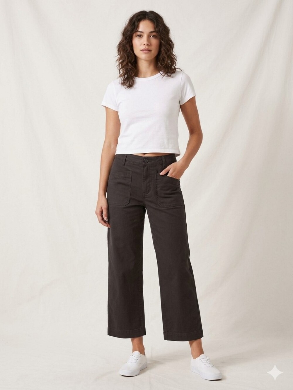 NWT Social Standard Juliet Twill Crop Pant 10